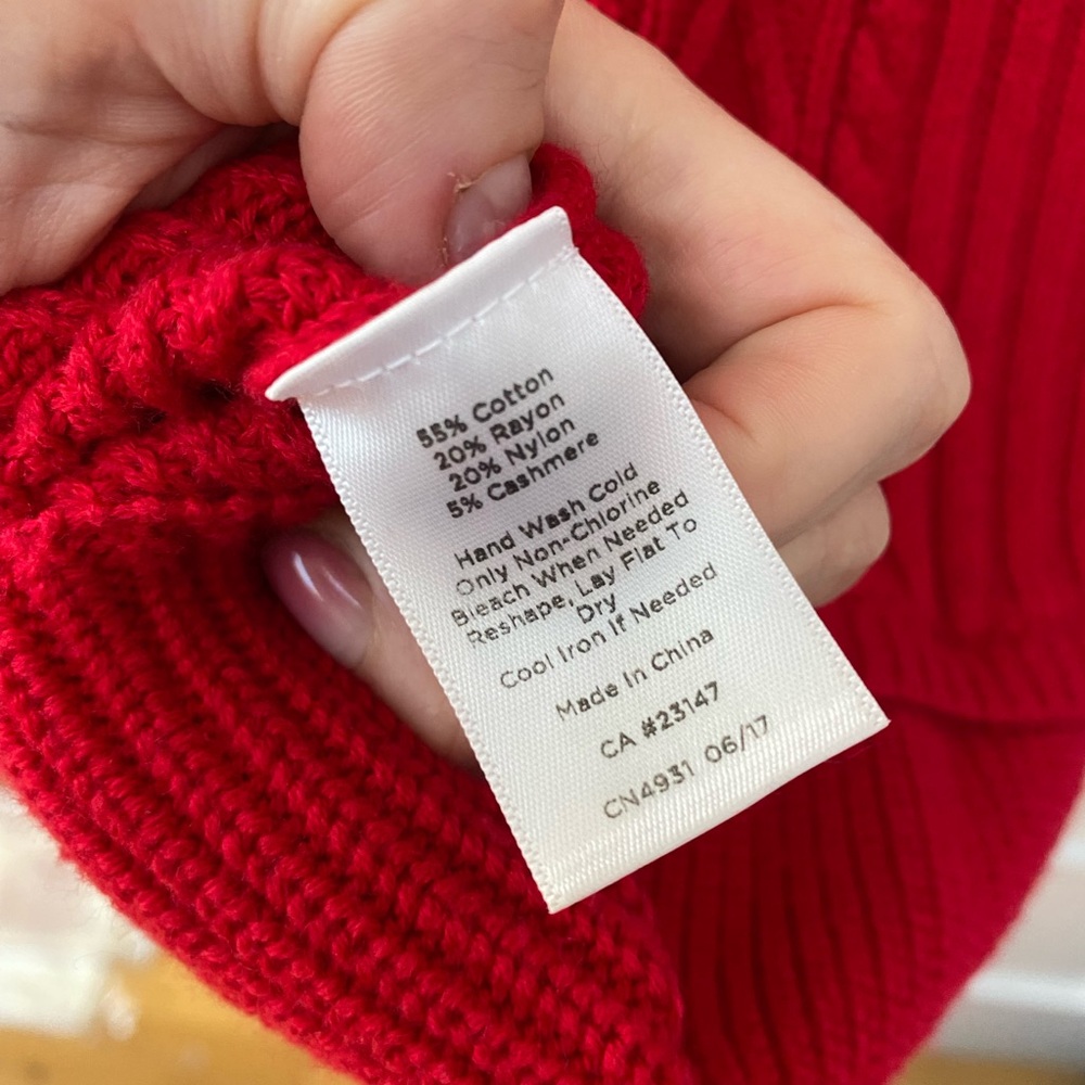 Talbots Red Cable Knit Sweater - Picture 6 of 6
